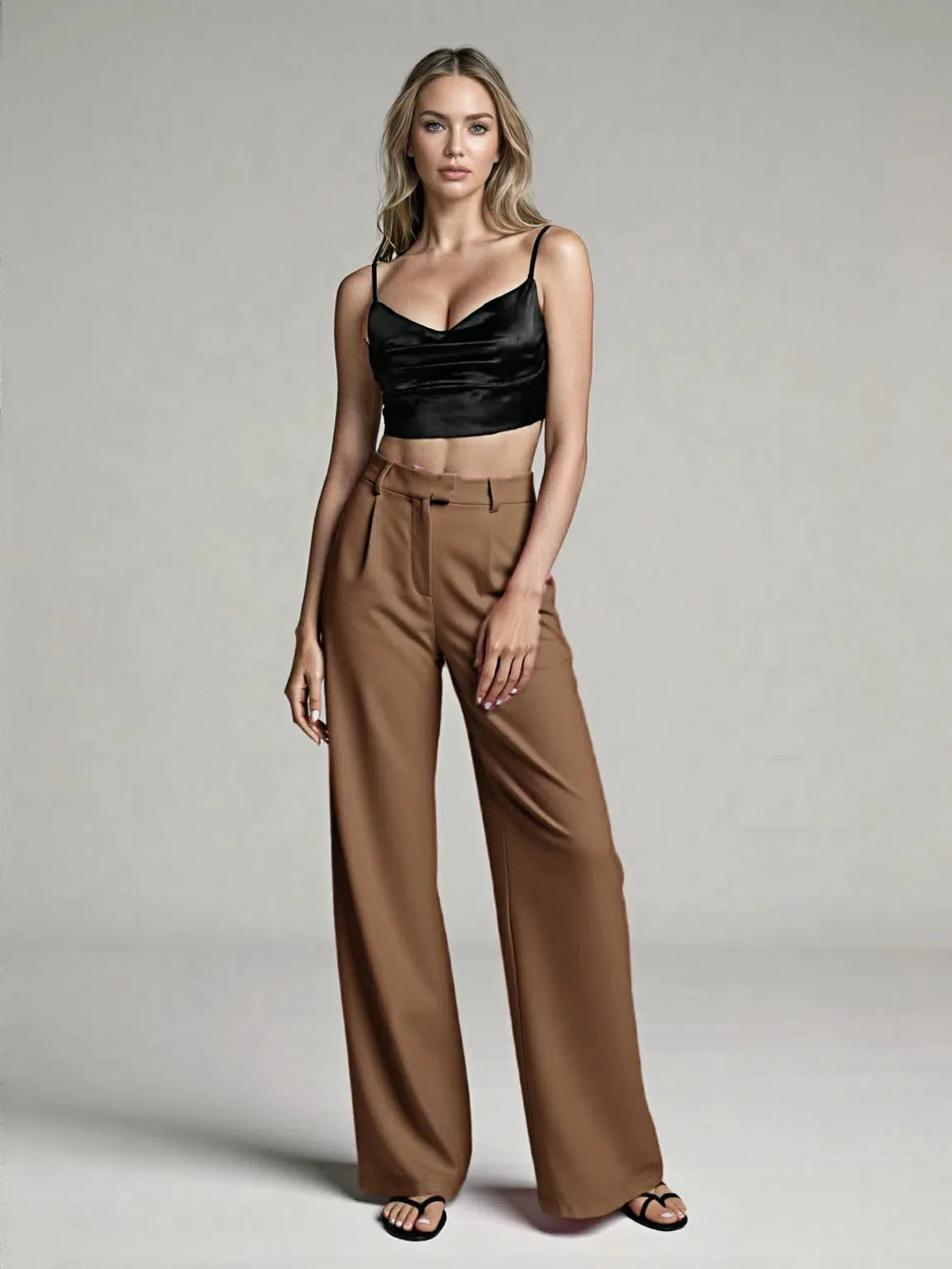 2025 New Pants Commuting High Waist Drape Straight Pants Formal Pants Casual Suit Long Pants Women