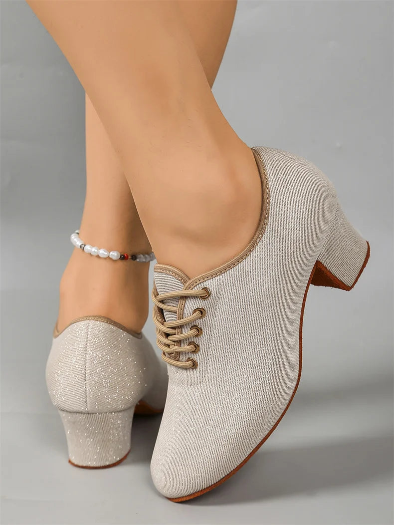 Women Bling Stage Show Foot Wear Girls Soft Sole Latin Shoes Ladies Modern Jazz Tango Ballroom Dance Shoes Dancing Pumps