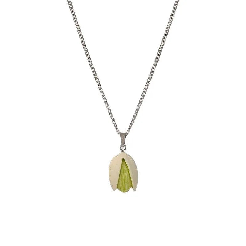 Fashionable Pistachioes Pendant Necklace Portable Comfortable Jewelry Pieces for Daily Wear and Special Occasions