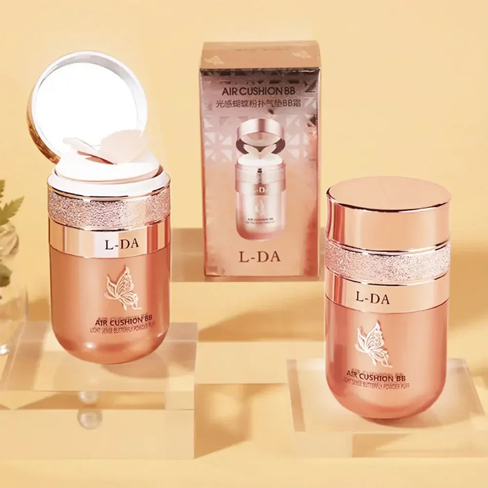 Butterfly Air Cushion BB Cream Lasting Powder Puff Hydrating Moisturizing Foundation Isolation Concealer Waterproof Makeup