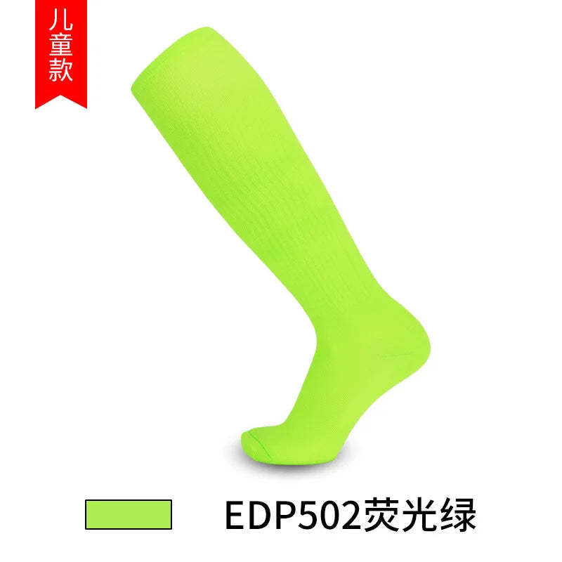 Boys and Girls Solid Thin High Training Soccer Socks  Long Socks Children's Knee Socks