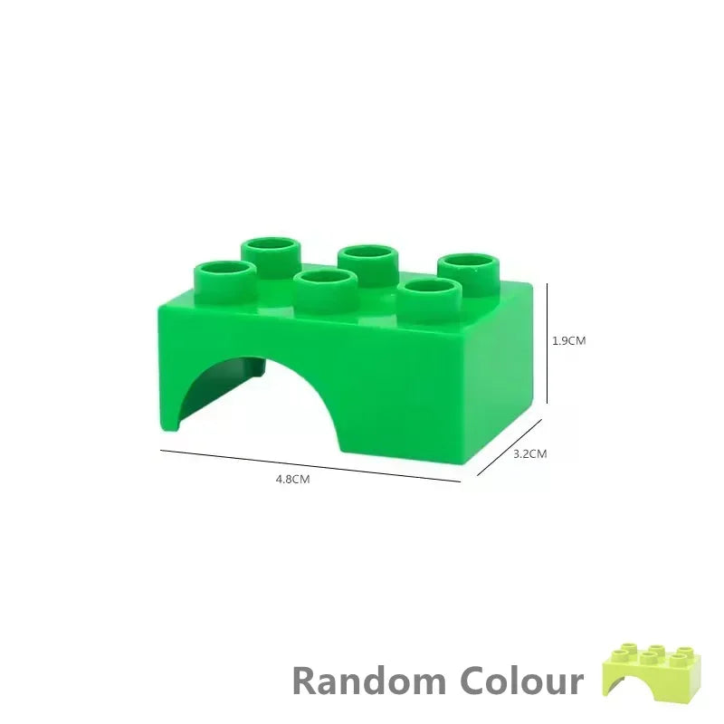 Big Size Building Blocks Marble Race Run Maze Games Compatible Large Bricks Running Ball Chute Giraffe Kids Gift Educational Toy