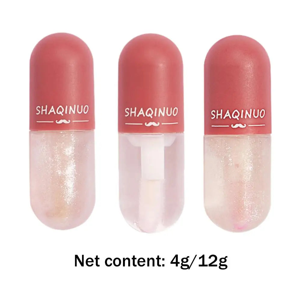 4Colors Lip Gloss Set Water-Gloss Lip Glaze, Moisturizing, Waterproof, Non-Stick Cup, High Pigment & Long-Lasting