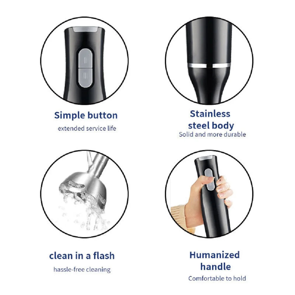400W Handheld Electric Food Blender 2 Speed Fruit Vegetable Food Mixer Egg Beater Stainless Steel Grinder Home Appliances EU
