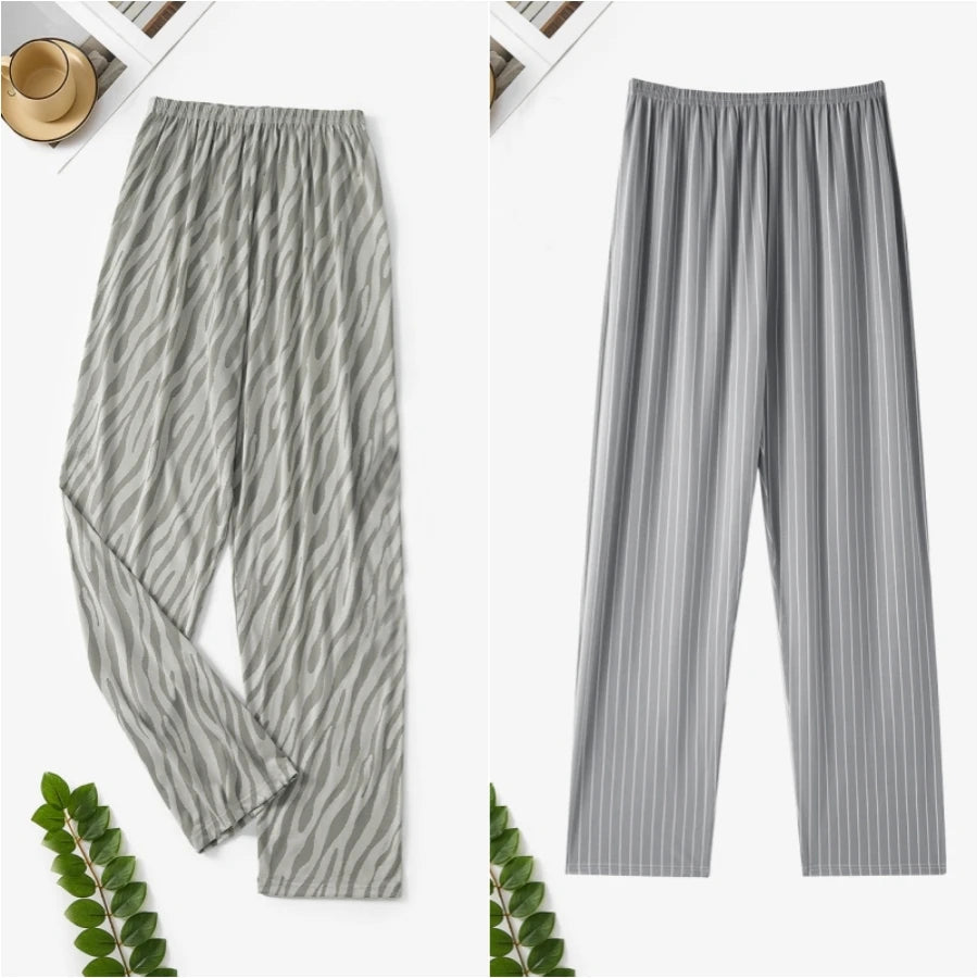 Pajama Pants Men's Spring and Autumn Loose Casual Trousers Home Pants Men's Home Pants Can Be Worn Outside