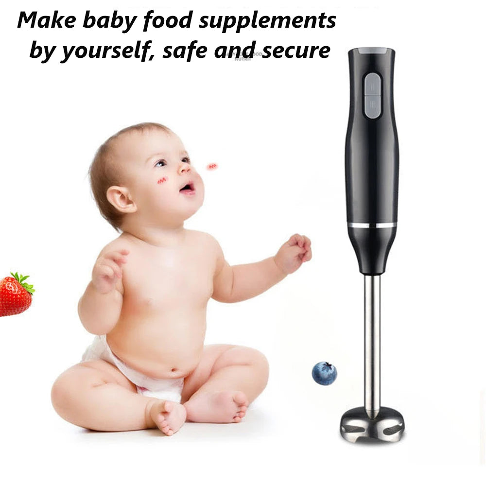 400W Handheld Electric Food Blender 2 Speed Fruit Vegetable Food Mixer Egg Beater Stainless Steel Grinder Home Appliances EU
