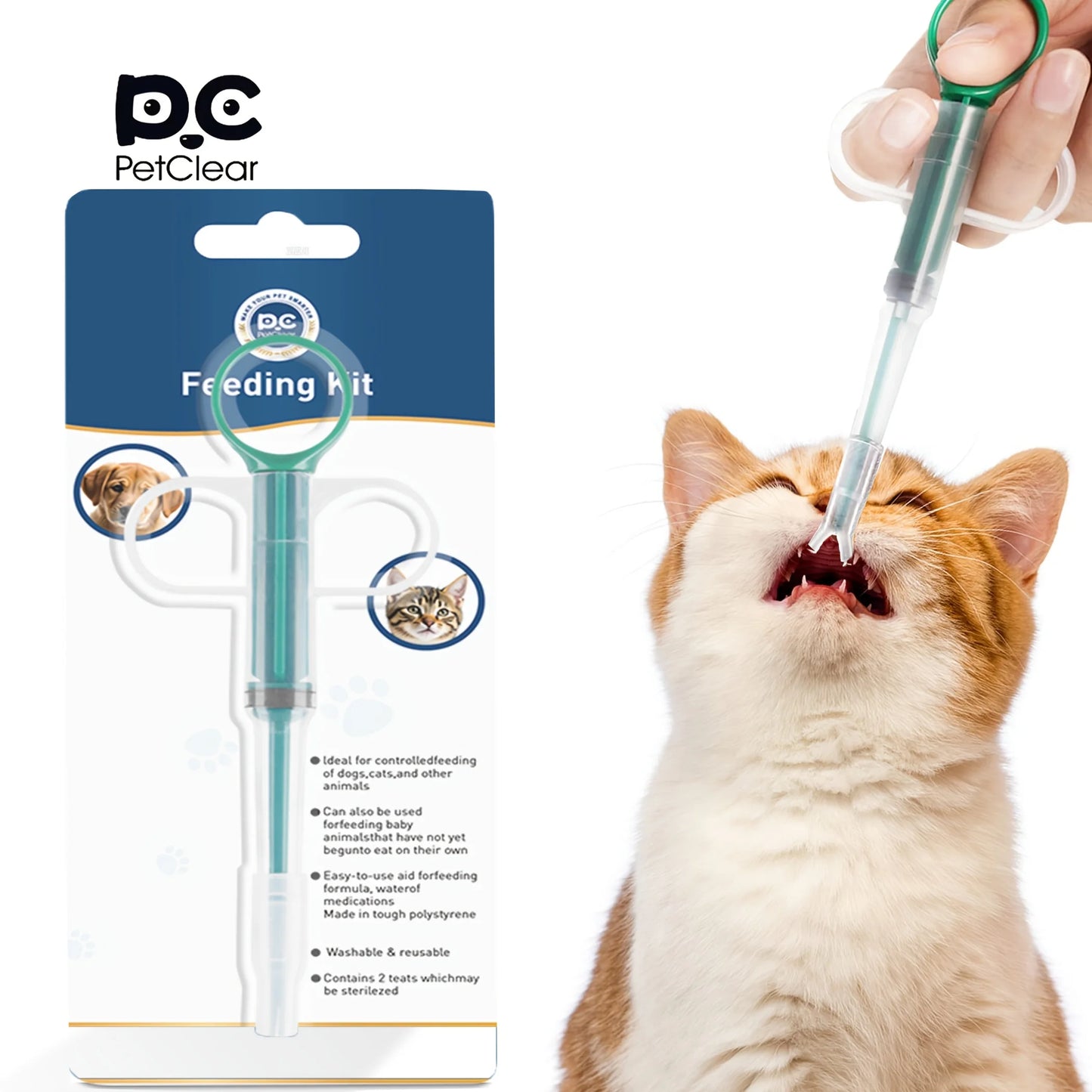 PETCLEAR Pet Medicine Dispenser Syringe Tablet Pill Gun Dog Medicine Feeder Cat Pills Shooter for Dogs And Cats