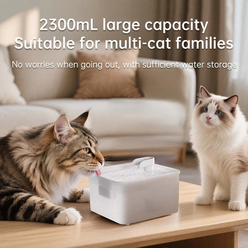 Pet water dispenser, intelligent water feeder, circulating fresh water, purified water filtration, cat and dog water dispenser