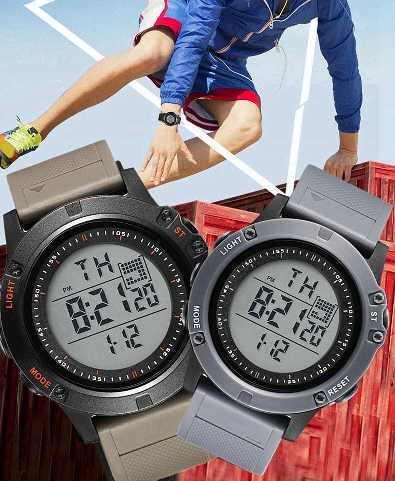 Men Watches Outdoor Sport Waterproof Digital Watch for Men Large LED Dial Fashion Khaki Military Wristwatch Relogio Masculino