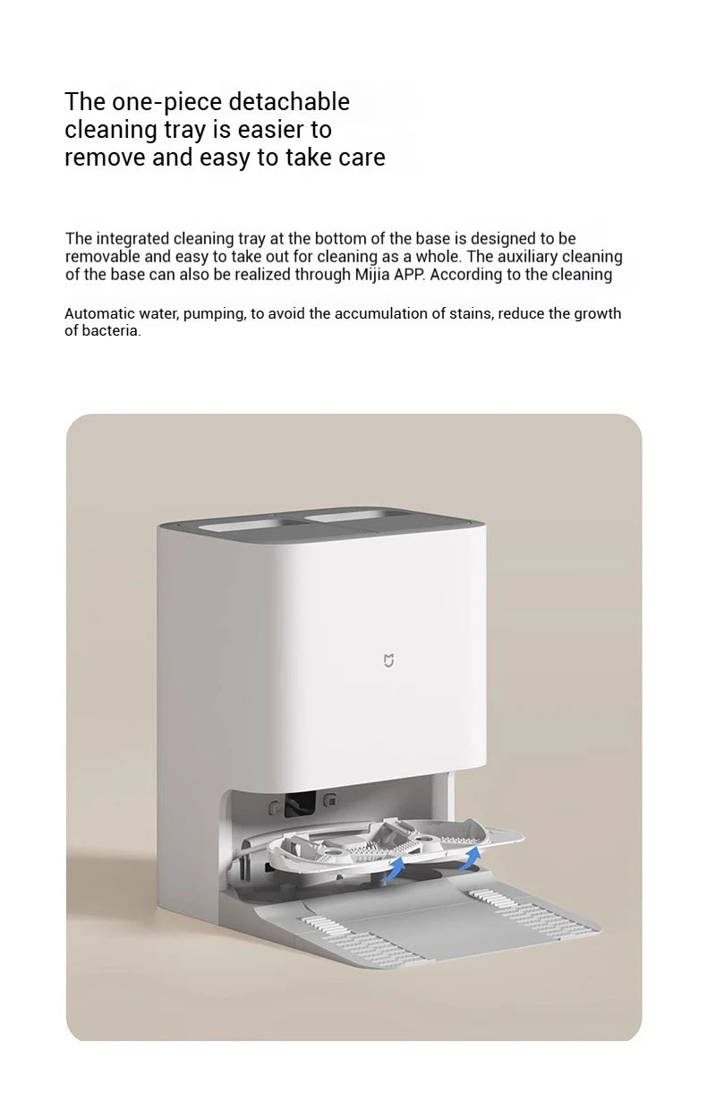 【Xiaomi】 Robot Vacuum H40, 10,000 Pa Powerful Aspiration, Ultra-Accurate Cleaning with Navigation LDS, 2-in-1: Vacuum and Wash
