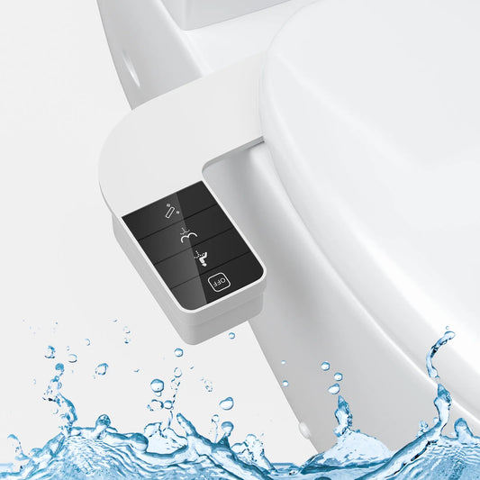 Bidet Attachment for Toilet Seat Self Cleaning Attachment Non-Electric Dual Nozzle Bidet Adjustable Water Pressure Ass Sprayer