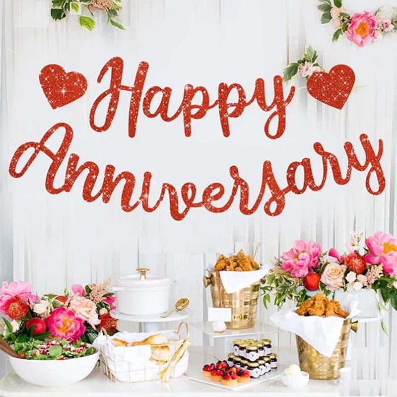 Happy Anniversary Banners Anniversary Party Decorations We Still Do Happy Wedding Day Party Decoration