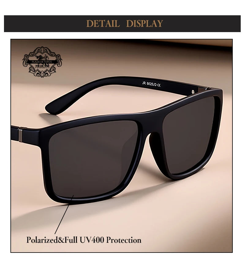 Classic Square Polarized Sunglasses Men Women Retro Black Sun Glasses Male Female Fashion Summer Anti Glare Driving Shades UV400