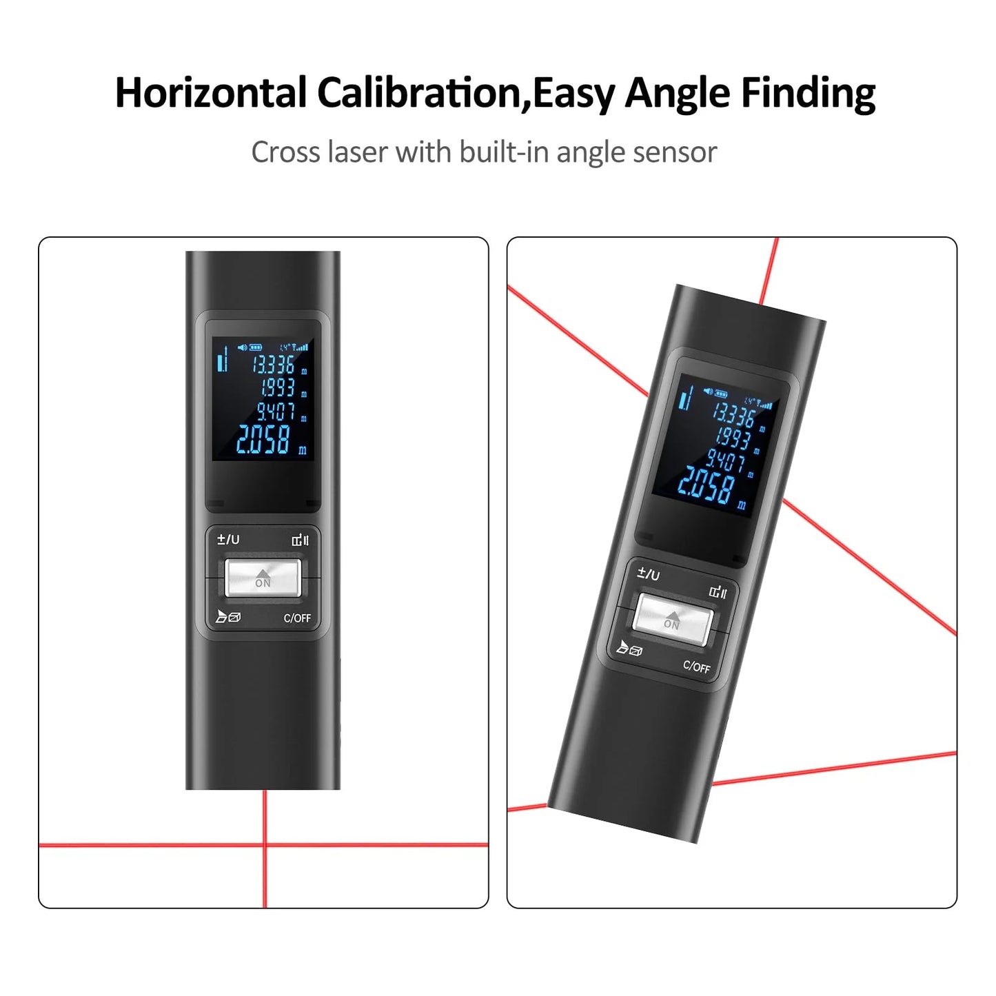 40M/60M/80M Smart Laser Rangefinder Digital Mini Distance Measuring Meter Portable USB Charging Electronic Space Measurement Dev
