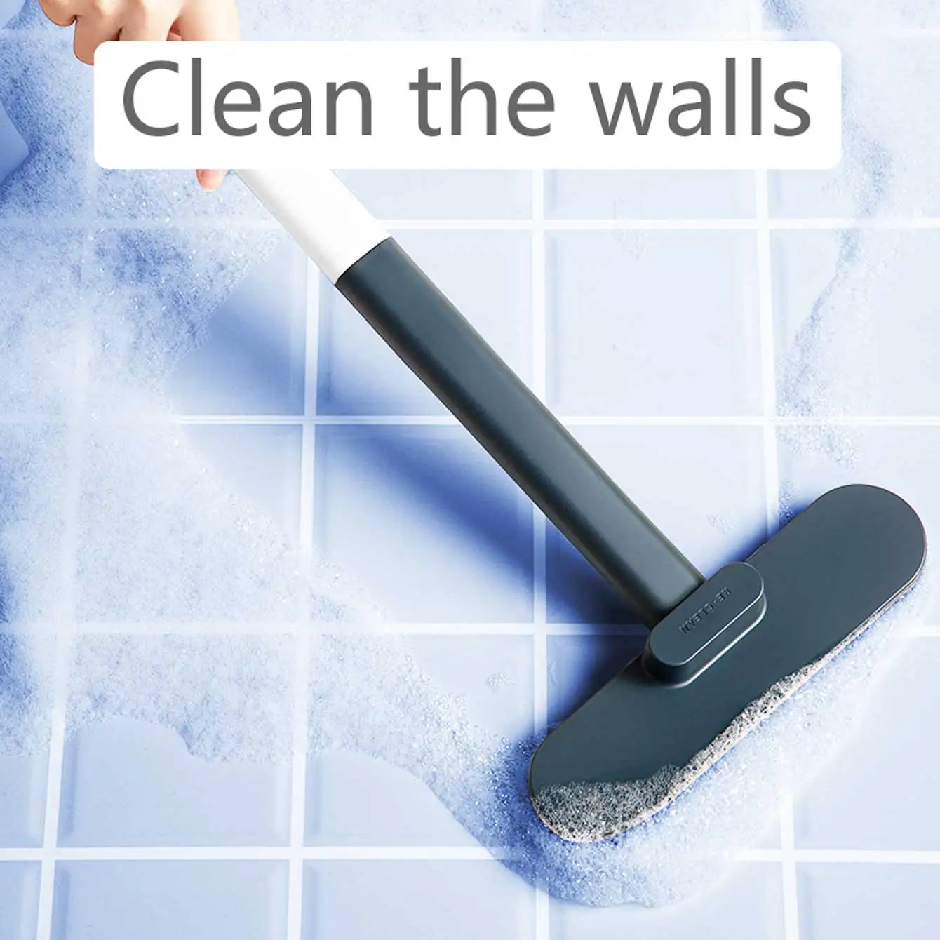 1 Multifunctional Long Handled Window Brush, Wet and Dry Dual-Use Cleaning Brush, Glass Brush, Sofa, Wall, Pet Hair, Carpet Clea