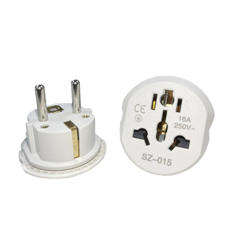 EU Plug Adapter Travel Adapter Converter 2 Pin Electric Socket Outlet Universal For AU US UK CN To EU KR Travel Wall Socket 250V