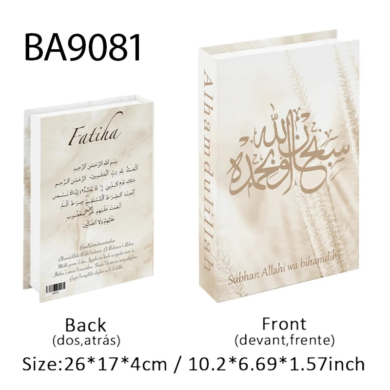Islamic Mosque Kabaa Luxury Fake Book Home Decor Decorative Books Storage Box Simulation Book Coffee Table Interior Decoration