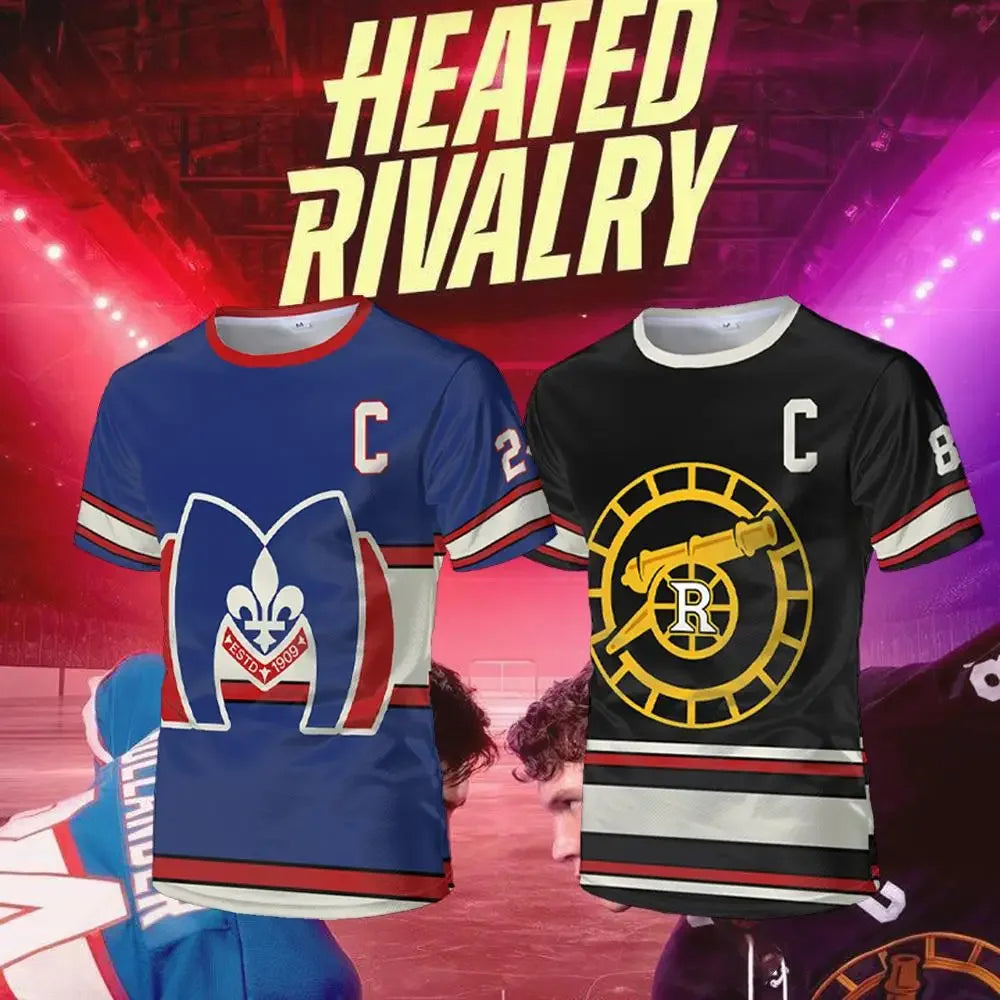 Heated Rivalry Hockey Jersey Summer Outdoor Sports Breathable Short-Sleeve T-Shirt Y2K Unisex Harajuku Style Casual Fashion Top