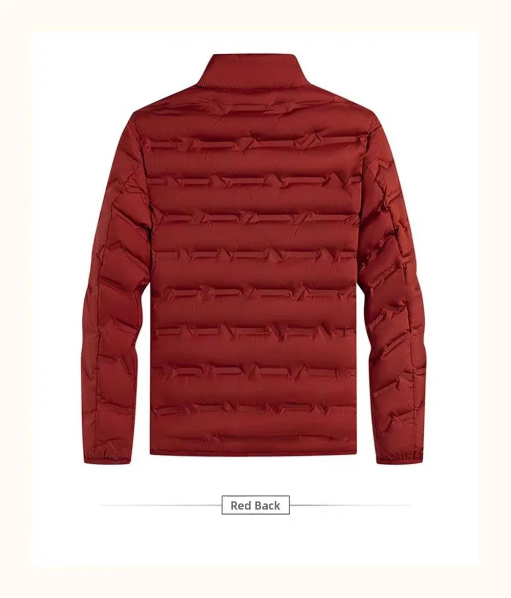 Men's Lightweight Padded Jacket Graphene White Duck down Thickened Warm Cold Resistant Casual Outerwear Outdoor Sports Coat