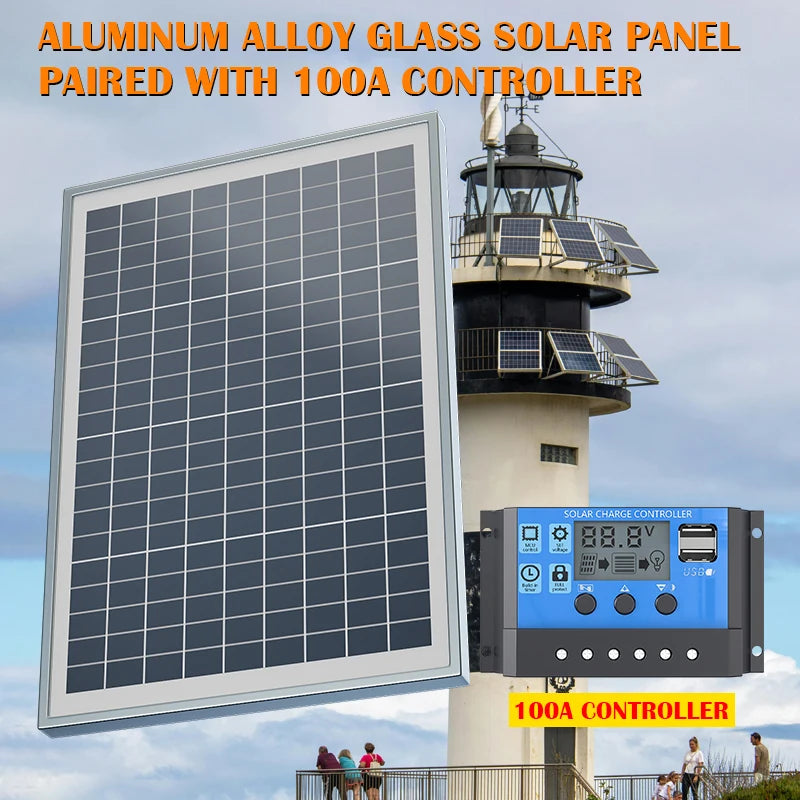 Wholesale Solar Panel 100W 12V High-Power Rigid Panel Used For Photovoltaic Power Generation For RV Ship Home Power System