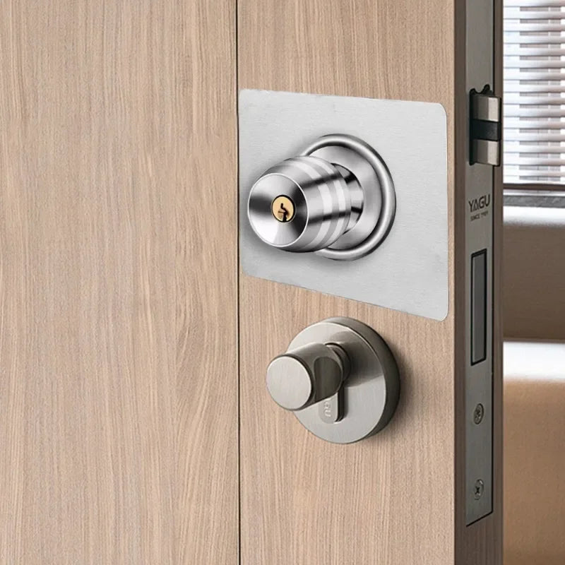 Door Lock Repair Board Cover Circular Stainless Steel Plates Garage Door Handle Plate Covers Patch Reinforcement Plates Brackets