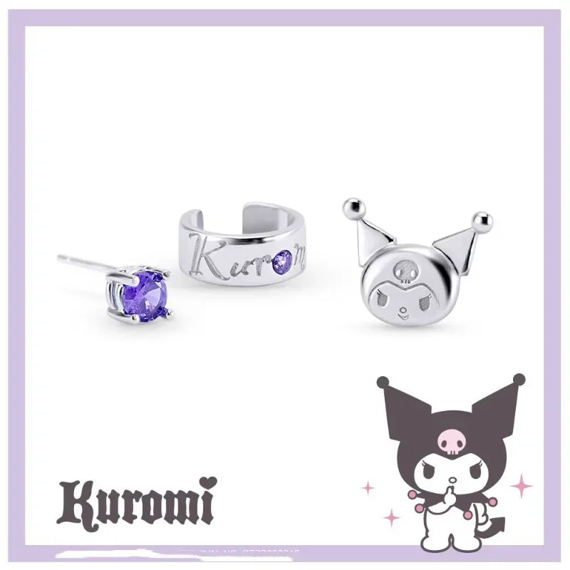 Cartoon Anime Necklace Set Cute Animal Clavicle Chain Pendant Earrings Jewelry Set Jewelry Accessories Girl Gift