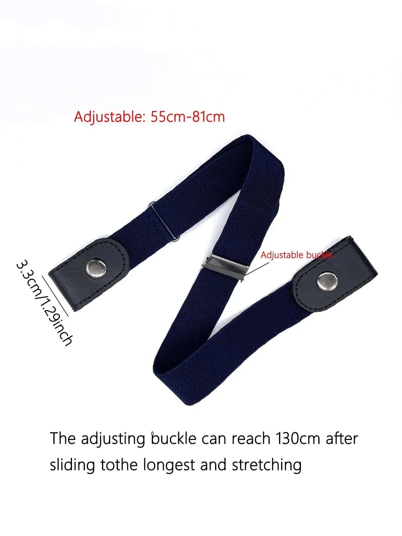 Buckle-Free Belt For Jean Pants,Dresses,No Buckle Stretch Elastic Waist Belt For Women/Men,No Bulge,No Hassle Waist Belt
