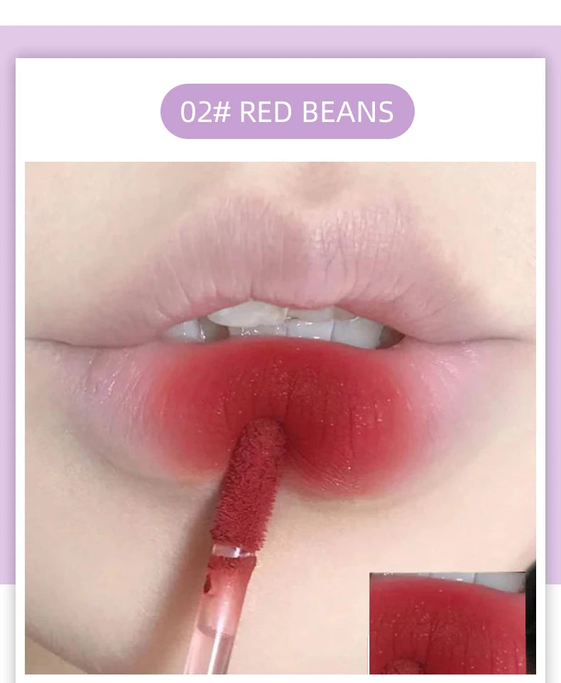 6 Colors Sexy Red Liquid Lipstick Moisturizing Lip Glaze Tint Long Lasting Matte Lip Mud Waterproof Velvet Lipstick Lips Makeup