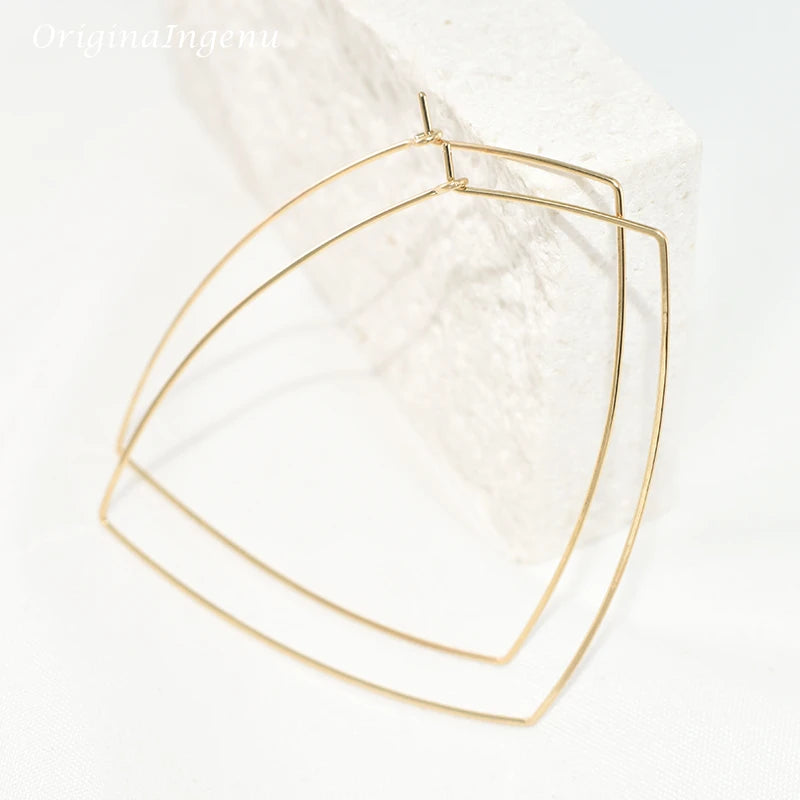 Sterling Silver Triangle Earrings Handmade Jewelry Gold Filled Oorbellen Brinco Vintage Jewelry Pendientes Earrings For Women