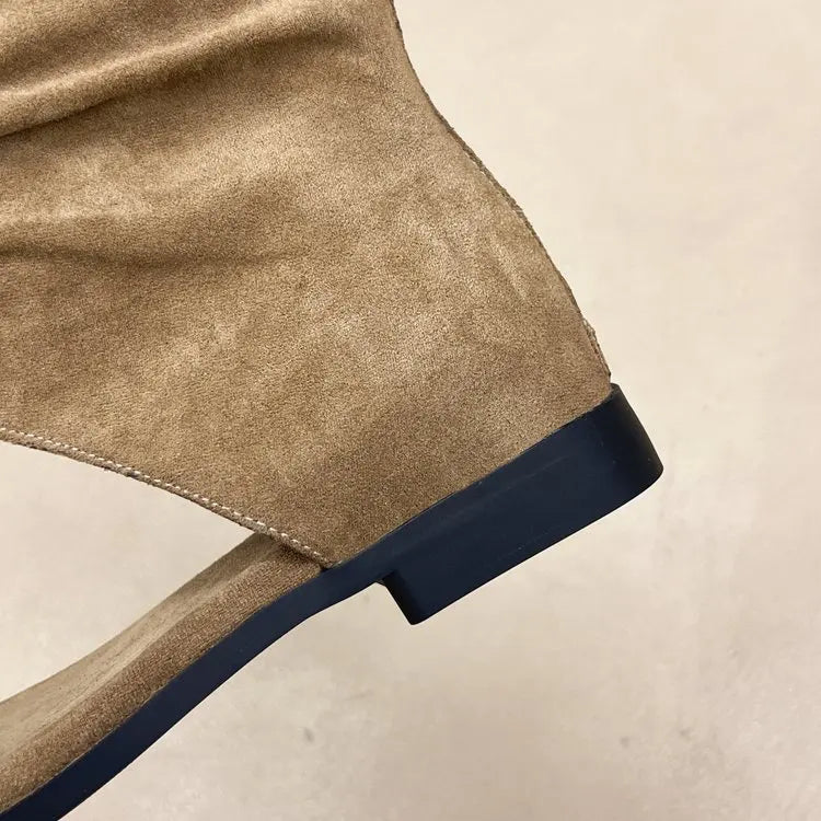 2025 Female Low Heel Footwear Gladiator Sandals Shoes For Women Zippers Fashion Open Toe Ladies Sandals Ankle Booties Shoe Pumps