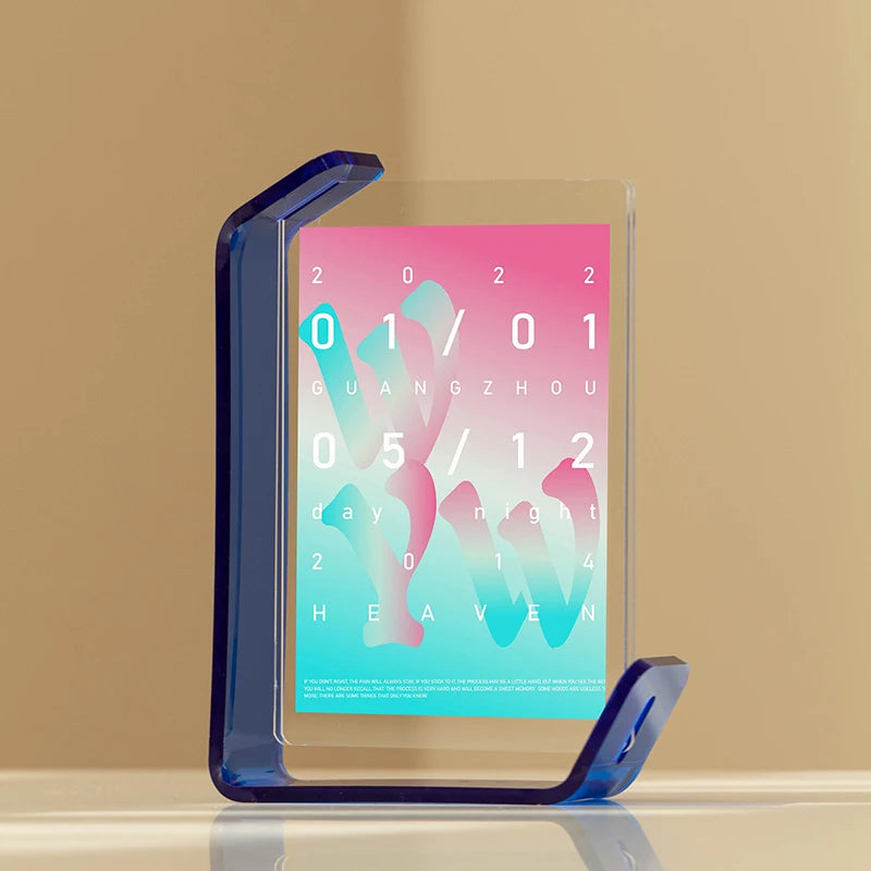 Acrylic Picture Frames Clear Picture Frames Acrylic  Frameless Transparent Cubes Floating Gift for Home Office Desktop Display