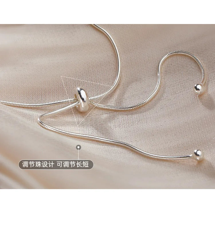 925 Sterling Silver Neck Snake Chain Necklaces Women Luxury Jewelry Exquisite Elegant Aesthetic Charms Accessories Argent 925