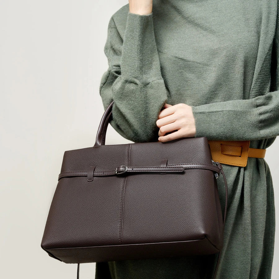 Women's Bags 2025 Genuine Leather Large Capacity Office Commuting Designer Inspired Tote Shoulder Bag Luxury Handbags for Women
