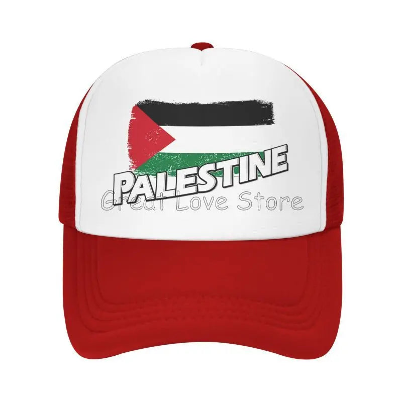 Palestine Flag Baseball Caps Breathable Mesh Cap for Women Men Summer Outdoor Casual Sun Protection Hat Adjustable Snapback Hat