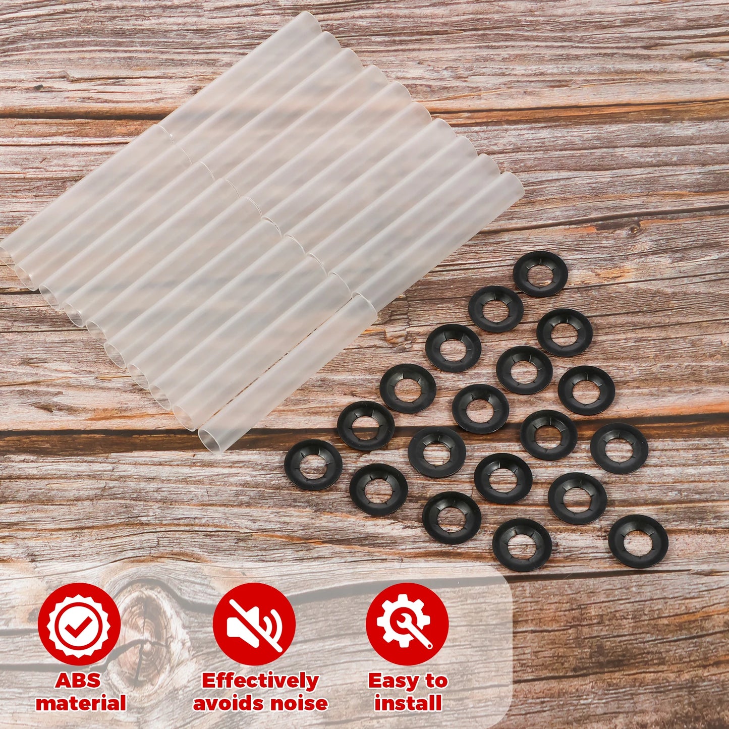 20Pcs Garage Door Hinge Quiet Roller Sleeves ABS Barn Door Hinge Rollers Noise Reducing Carpark Doors Wheels Easy to Use Depot