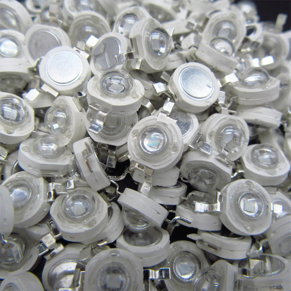 3W UV LED Ultra Violet Color Lamp Chips 365nm 375nm 380nm 385nm 390nm 395nm 400nm 405nm 410nm 420nm 430nm Purple Light Beads