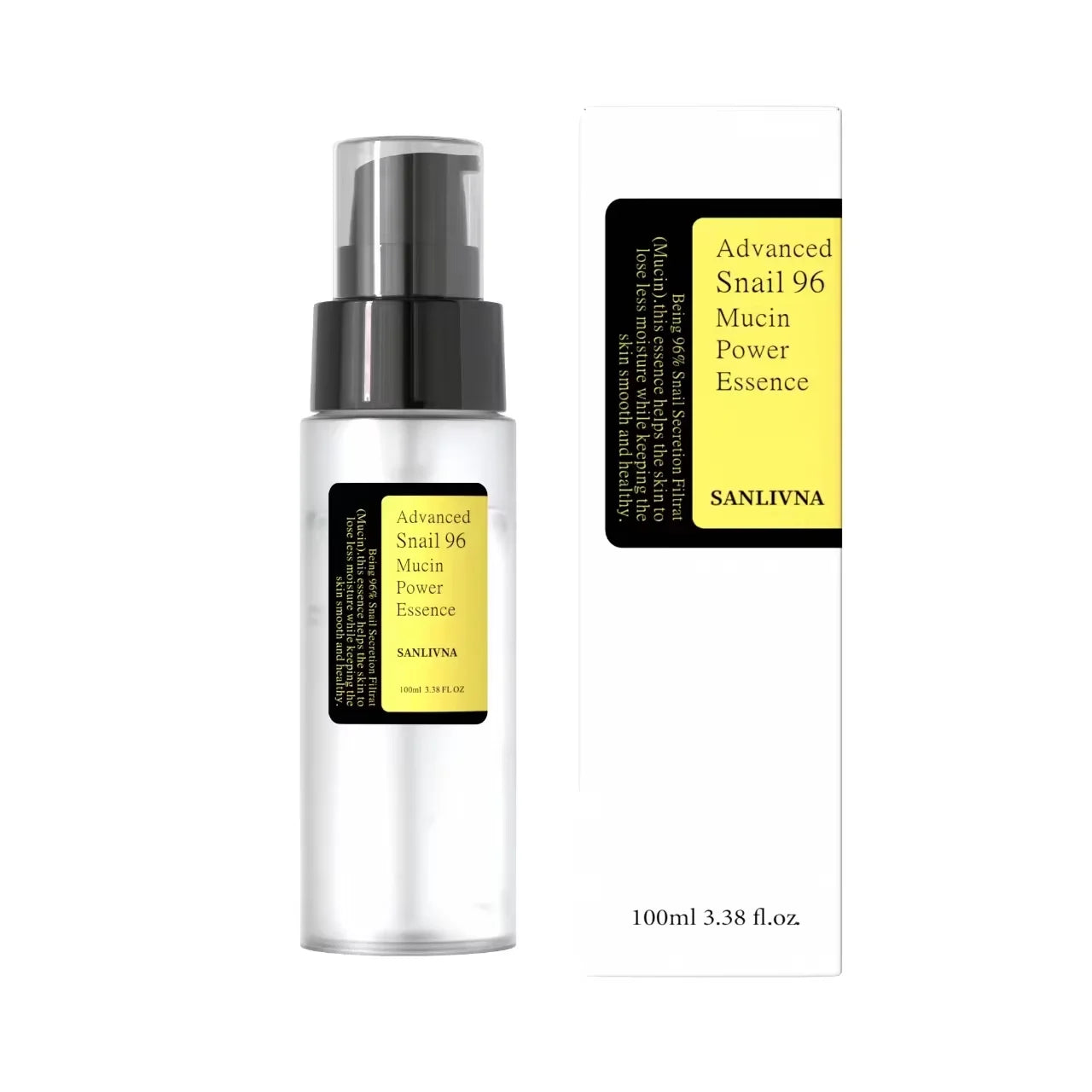 Korean Skin Care Snail Mucin 96% Facial Essence - Anti-Aging Firming Brightening Fine Lines Repair for Younger Looking Skin