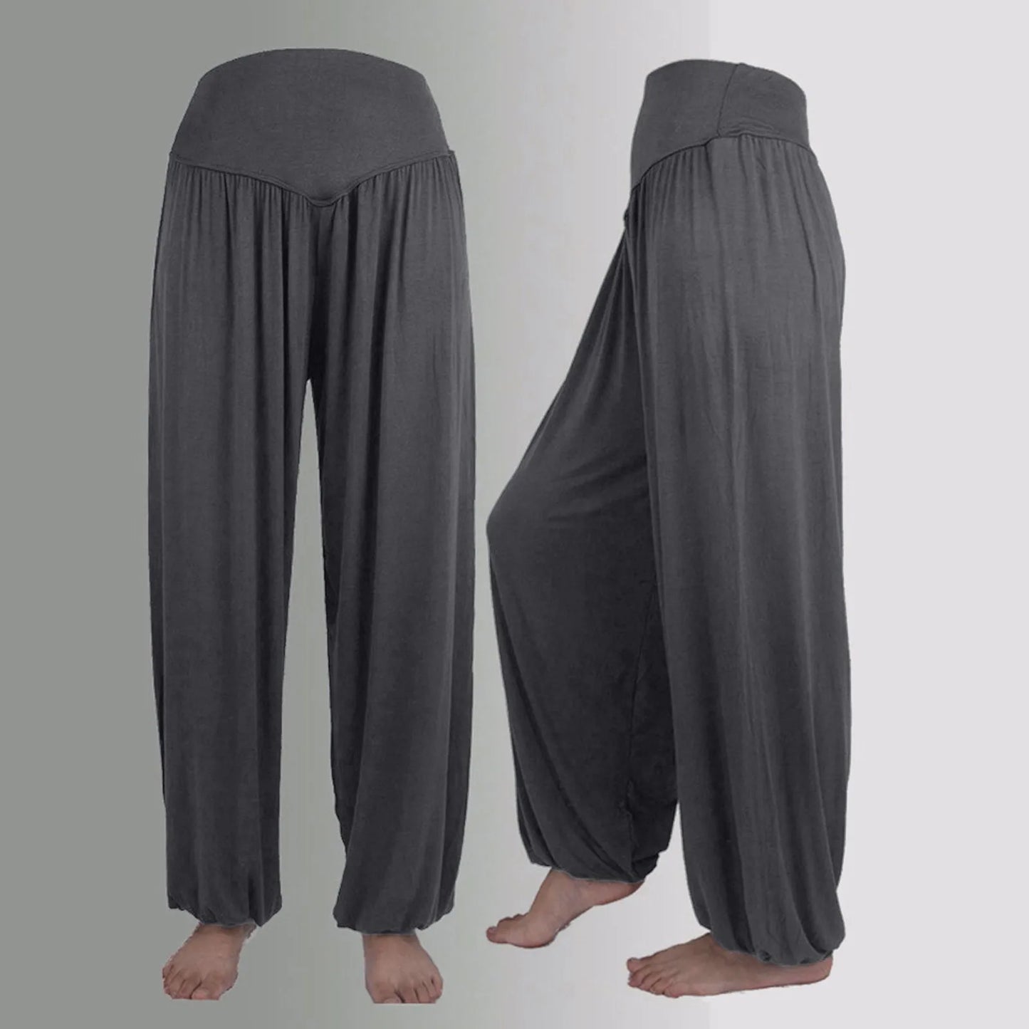 Women Elastic Loose Dance Yoga Pants Gym Workout Trousers Commute Sweat Pants High Waisted Female Clothing Calça Feminina