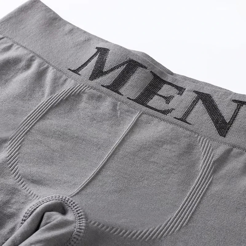 5PCS Men’s High Elastic Breathable Boxer Briefs Comfortable Soft Underwear Solid Color Panties for Daily Wear