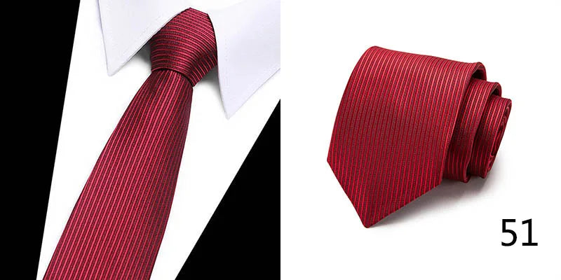 Hot Sale Necktie Man 7.5 cm Silk Tie Solid Color Gravatas Suit Accessories Fit Wedding Holiday Party
