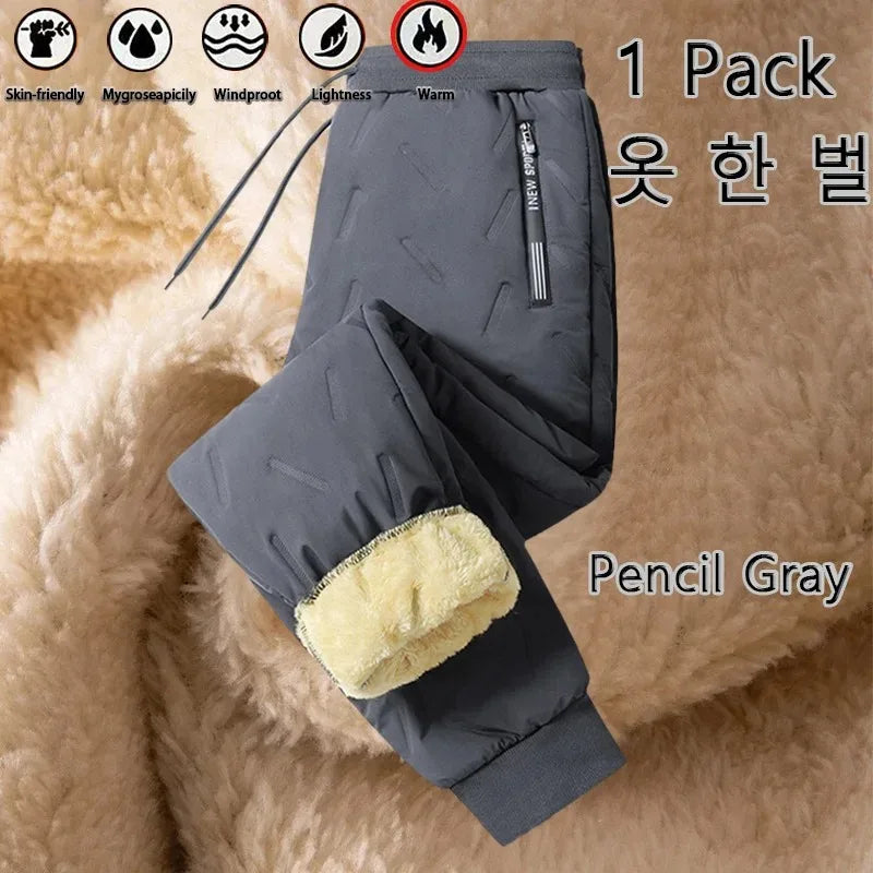 Animal Game Winter Women Plush Thick Fleece Waterproof Sweatpant Windproof Casual Pants Warm Outerwear Lambswool Thermal