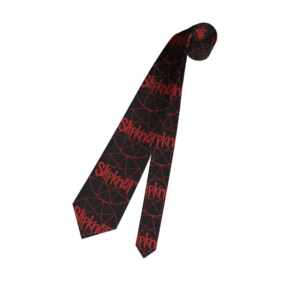 Slipknots Neckties Men's Customized Silk Heavy Metal Rock Music Gift Neck Tie for Office