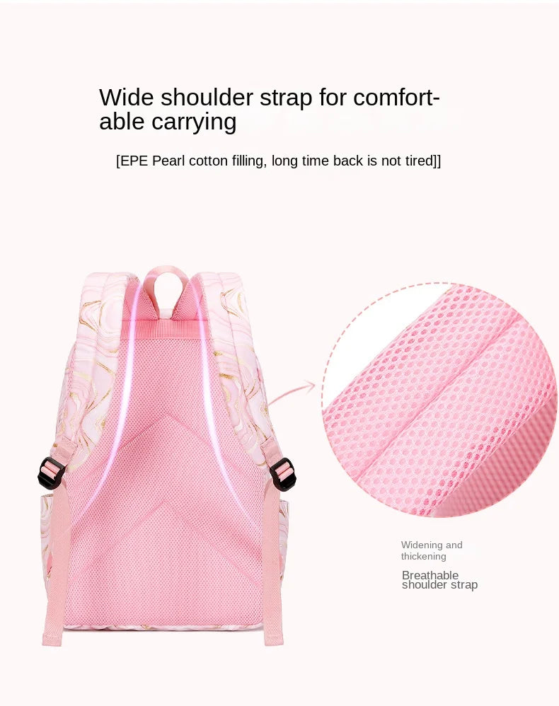 School Bags for Teenagers Girls Schoolbag Large Capacity Printing School Students Backpack Set Lunch bag Kids Cute Book Bags