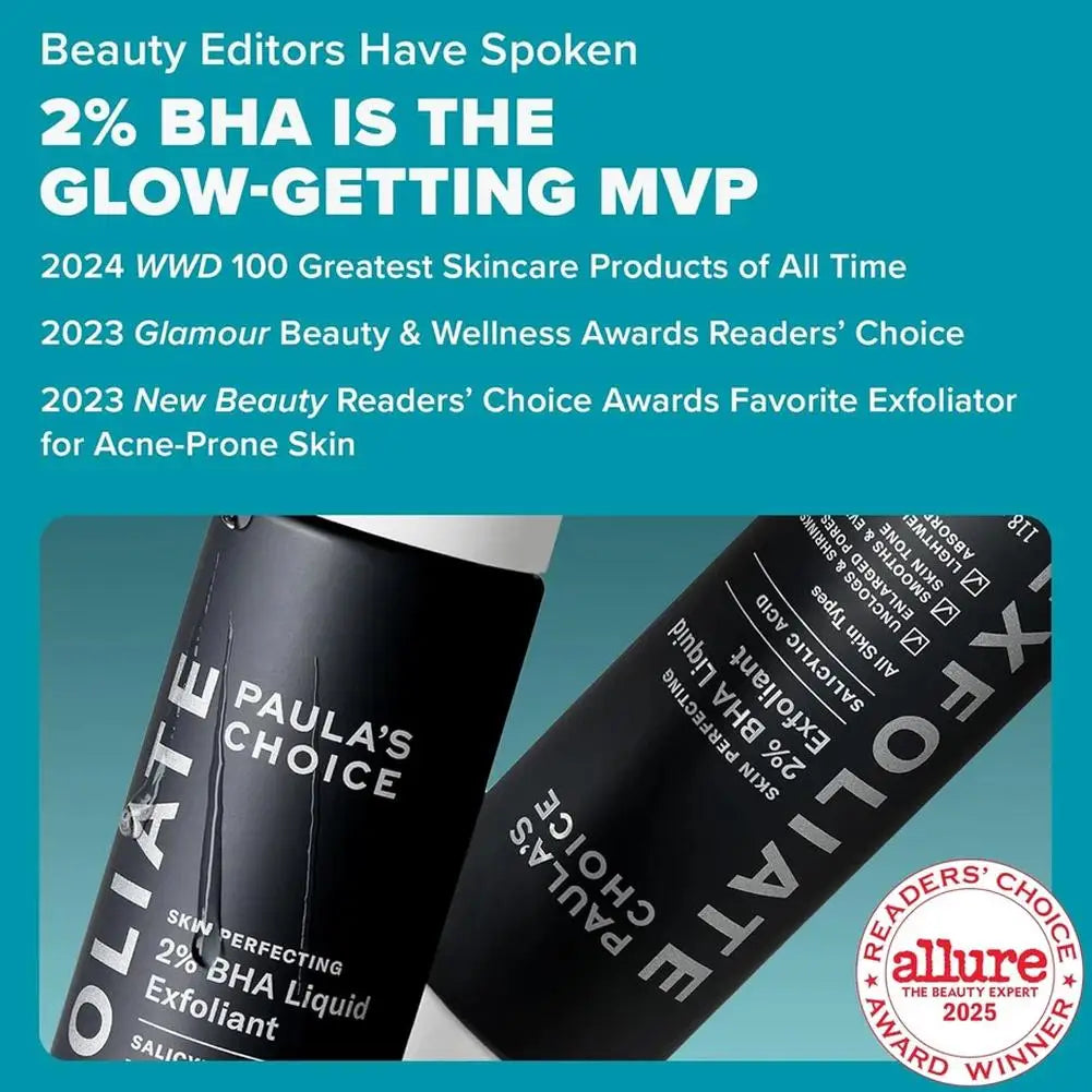 100% Authentic Paula's Choice SKIN PERFECTING 2% BHA Salicylic Acid Treatment Serum Gentle Exfoliation Smooth Skincare Essence