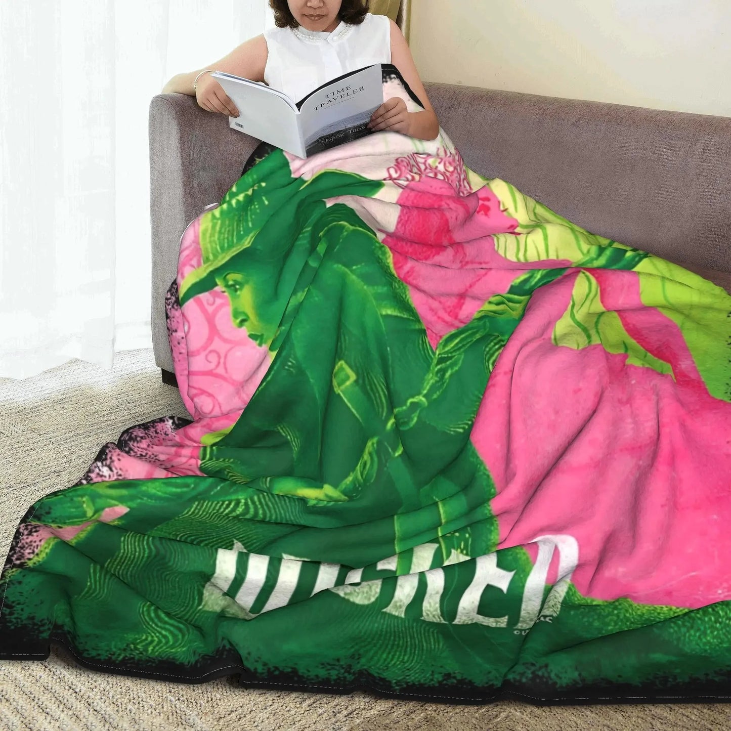 Wicked Musical Movie 2024 Blanket Soft Throw Blanket for Home Bedroom Bed Sofa Travel Office Solid Cover Blanket Kids 3D Quilt