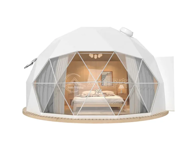 Transparent Shelter Tent Outdoor Camping Waterproof PVC Panoramic View Spacious Interior Portable Foldable Weather Resistant
