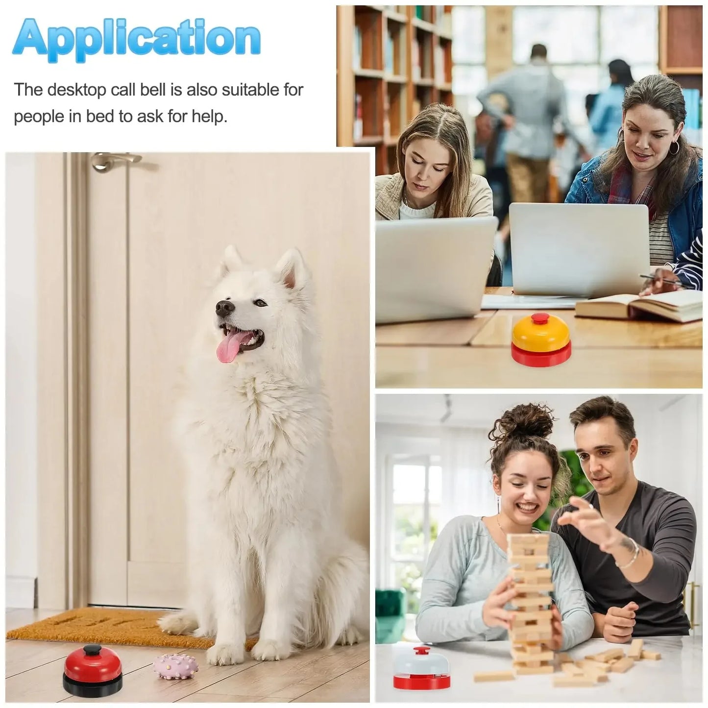Pet Toys Bell for Dogs Cat Training Interactive Toy Metal Dog Training Called Dinner Bell for Pet Toys