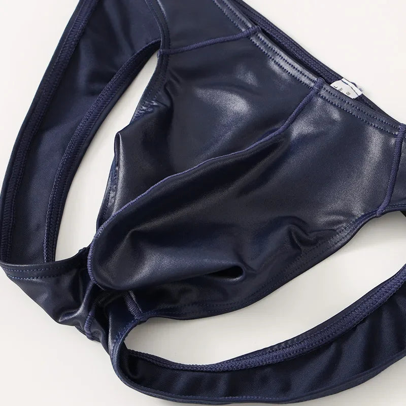 Men's Double Panties Sexy Hollow T-Pants Performance Flirting Pants