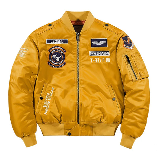 Men's winter jacket 2025 model  Thick and warm coat Men's flight jacket  Thick and warm padded coat - With a stand-up collar