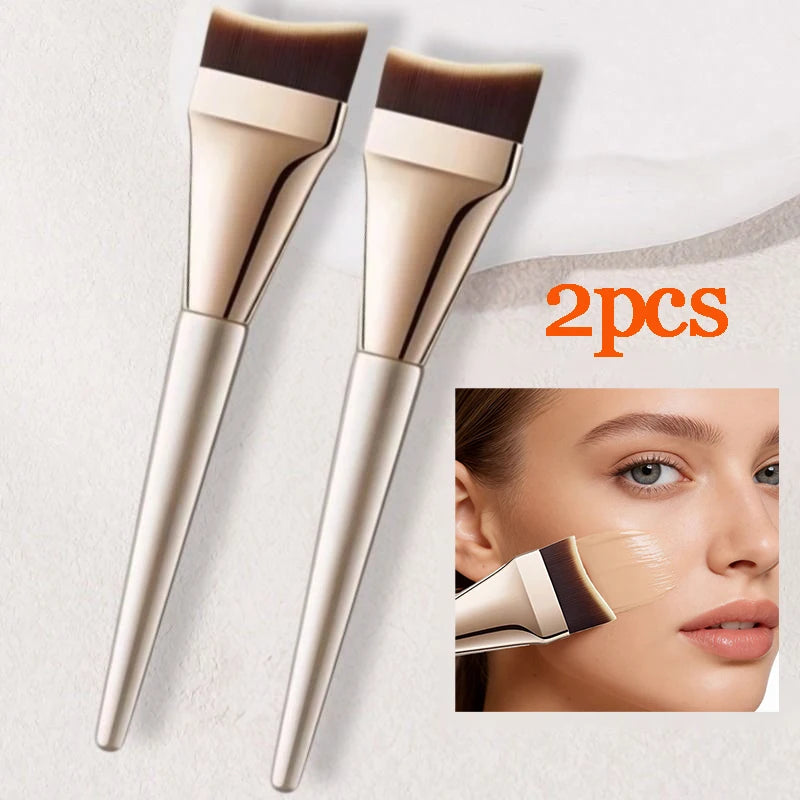 Curved Ultra Thin Foundation Brush Blade Fine Angle Flat Concealer BB Cream Brush Under The Eyes Place Precise Detail Brush